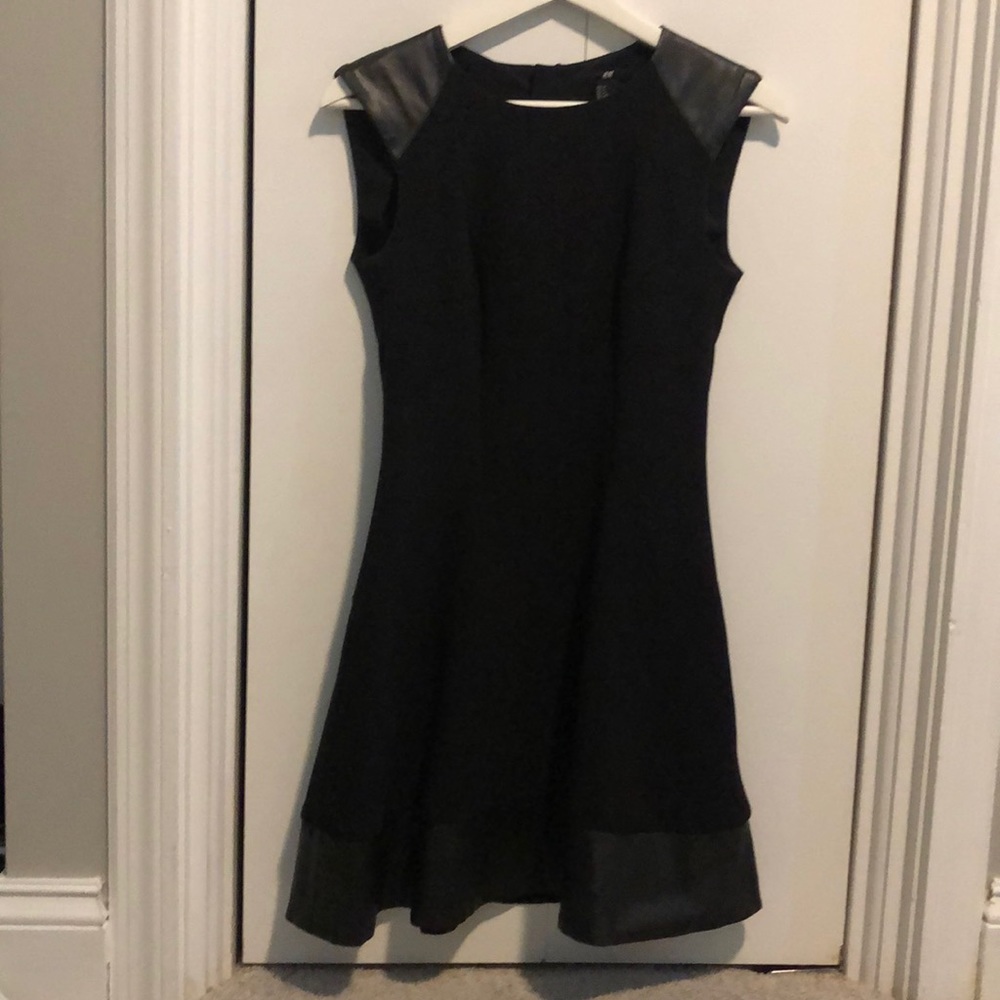LBD with faux leather